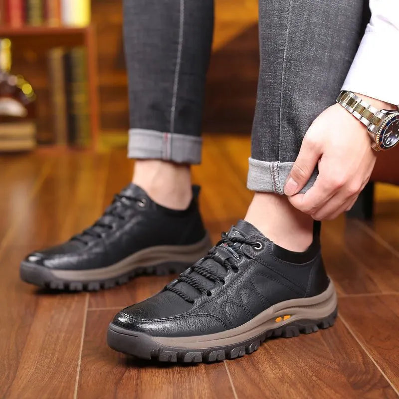 【⏰50% de descuento, finaliza hoy】Zapatos ortopédicos de piel de vaca, alivian la fatiga y reducen las lesiones de rodilla.