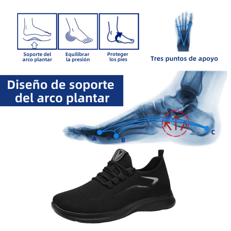 🛒¡Nuevos zapatos ortopédicos! Mitad de precio por tiempo limitado. Tecnología Flyweave, súper cómodo, envoltura fuerte, 12 horas de caminata sin dolor